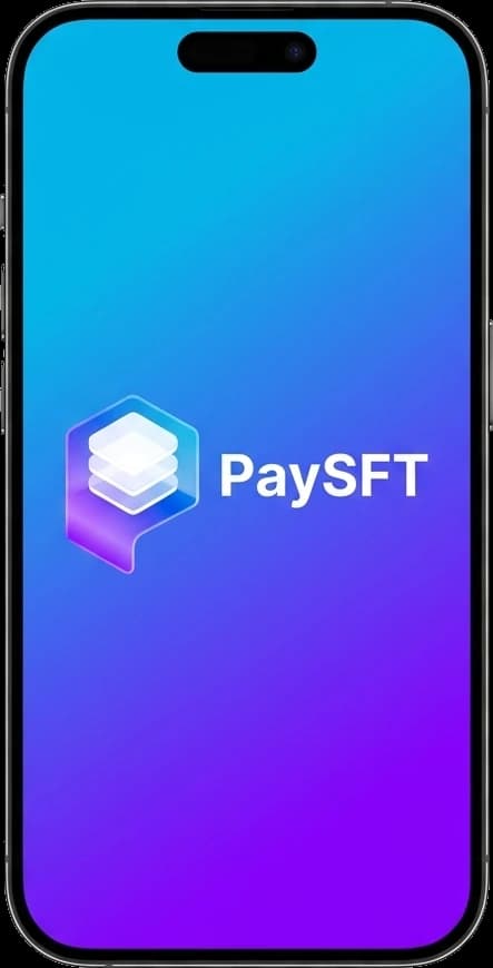 PaySFT app on a smartphone